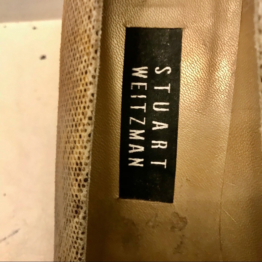 Stuart Weitzman Python Leather Pumps Chunky Heel … - image 4